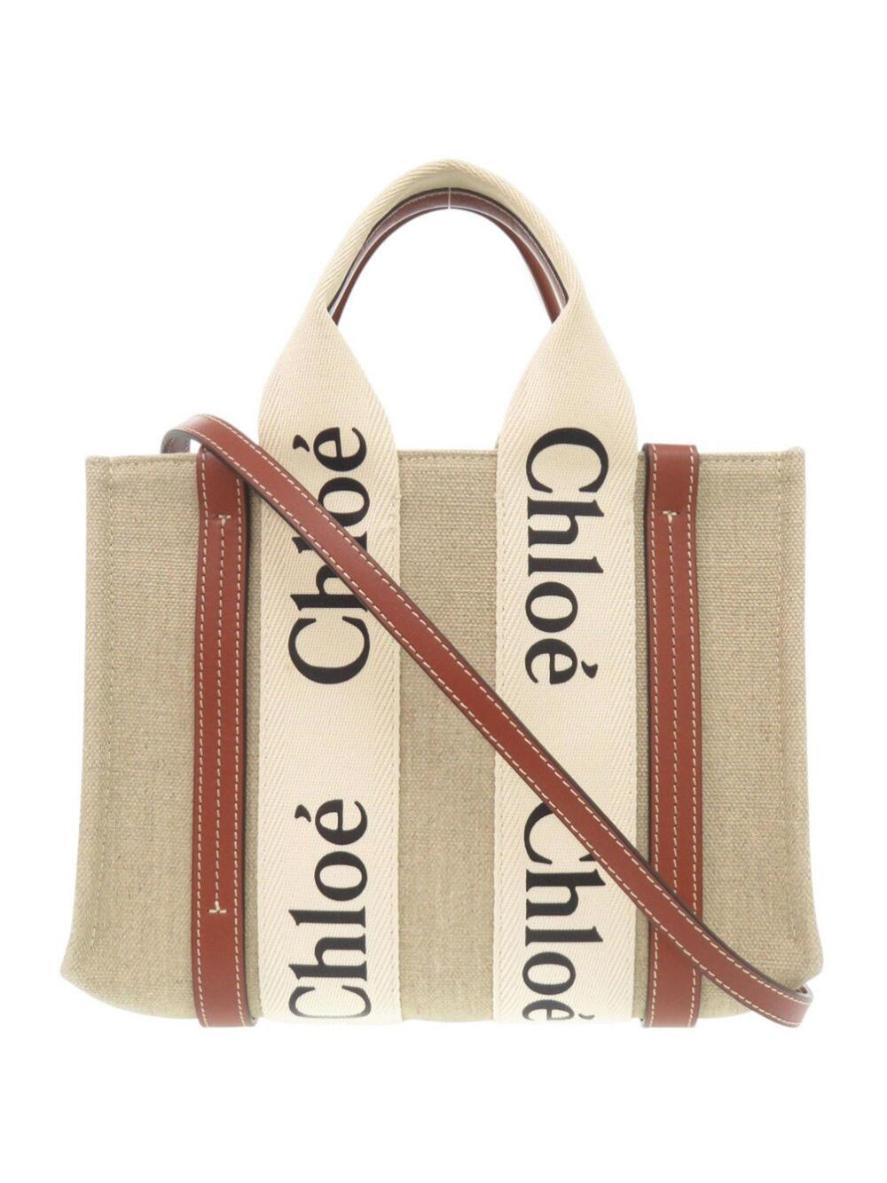 Chloe Woody Tote Canvas With Leather #366841C85B